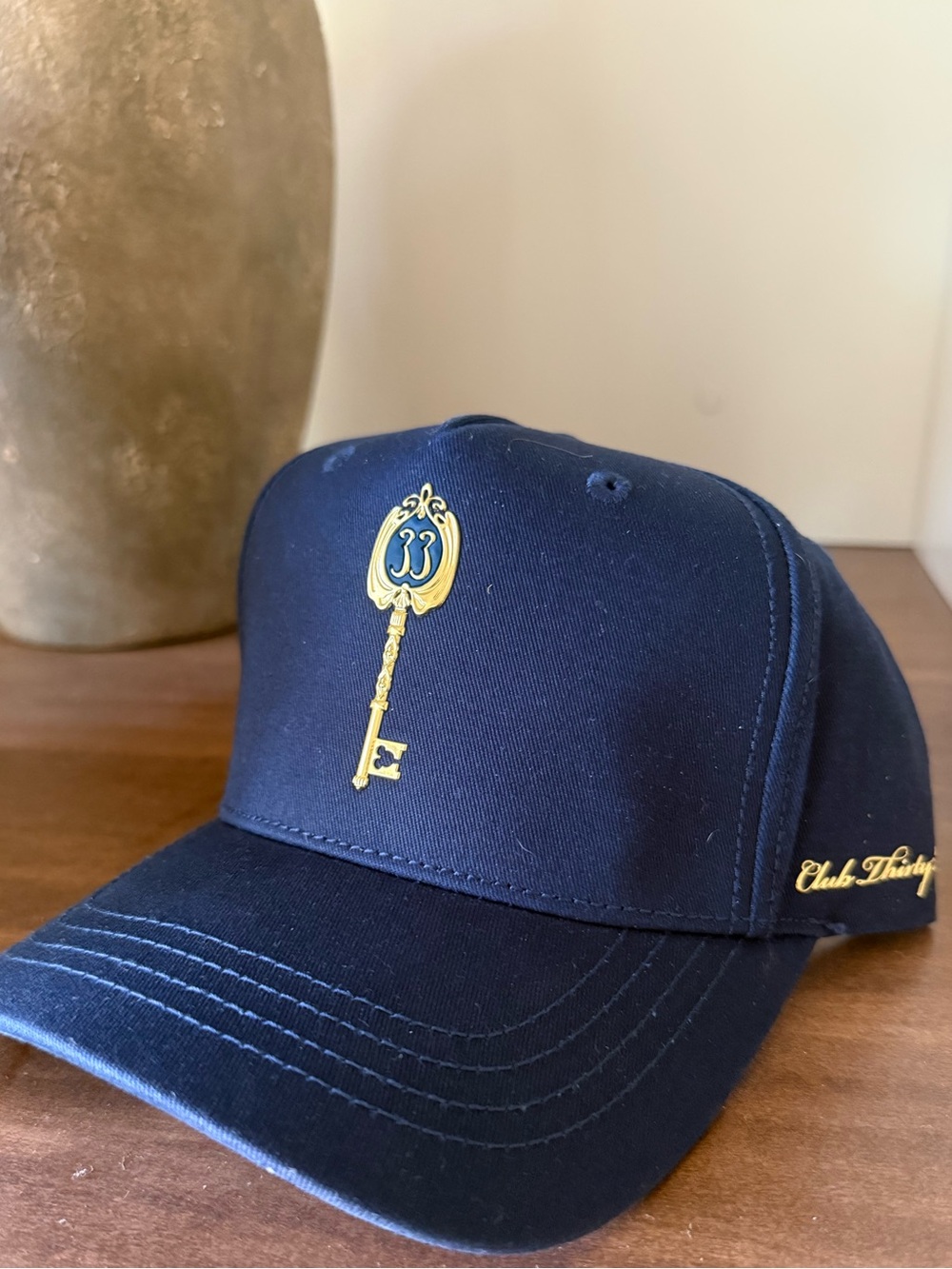 ✨Club 33 Exclusive Disney Collectible Navy Baseball Cap with Gold Key Emblem